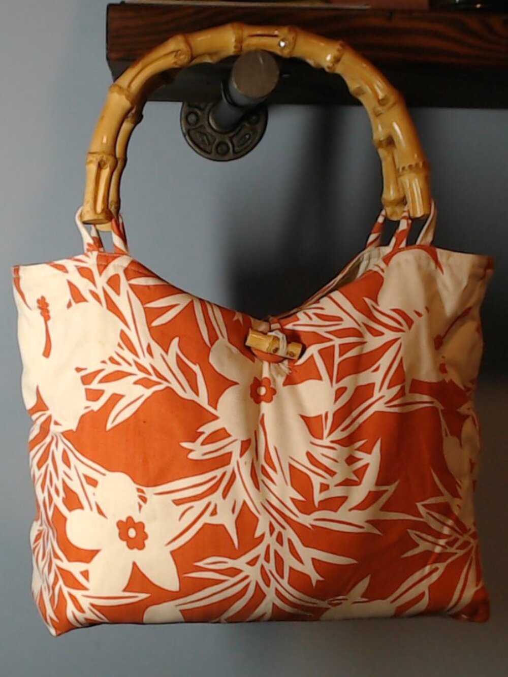Pineapple Moon Cotton Bag with Bamboo handles